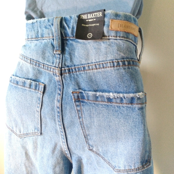 BLANKNYC THE BAXTER RIBCAGE STRAIGHT LEG CROP BUTTON FLY RIPPED JEANS NWT - Picture 7 of 12